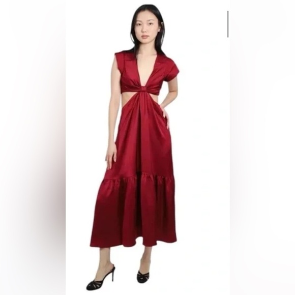 NWT Jason Wu Cutout Waist Midi Dress - Picture 1 of 11